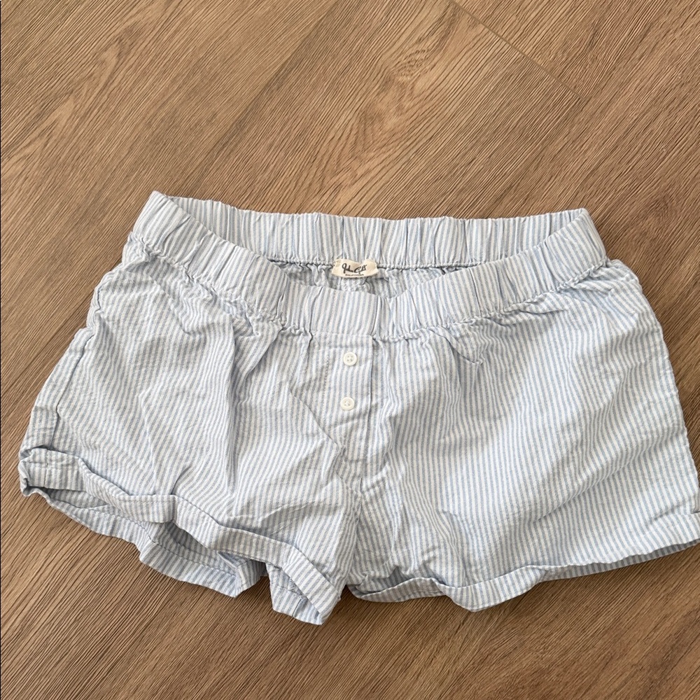 Brandy Melville Light Blue Striped Women’s Shorts
